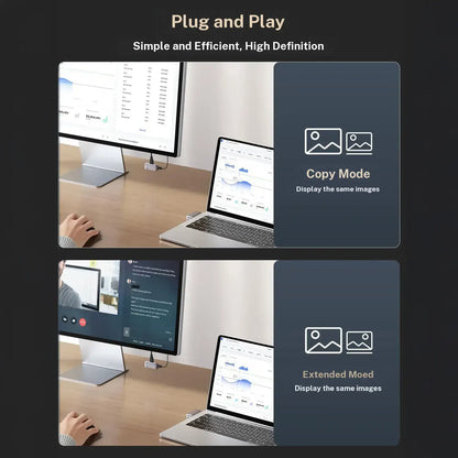 Wireless HDMI Transmitter and Receiver, 4K Video Streaming Adapter 1080P@60Hz Plug & Play for Laptop Phone TV Projector
