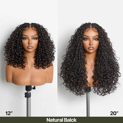 13x6 HD Pre-Cut Lace Wig – Glueless Wear & Go Boho Braids Water Wave Wig